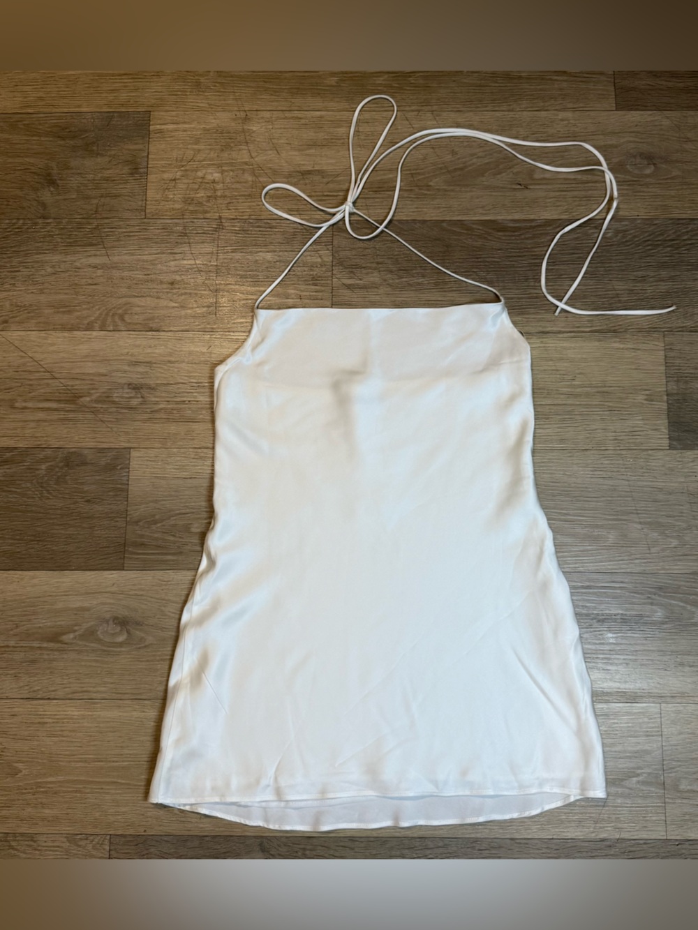 Zara White Slip Dress with Thin Straps
